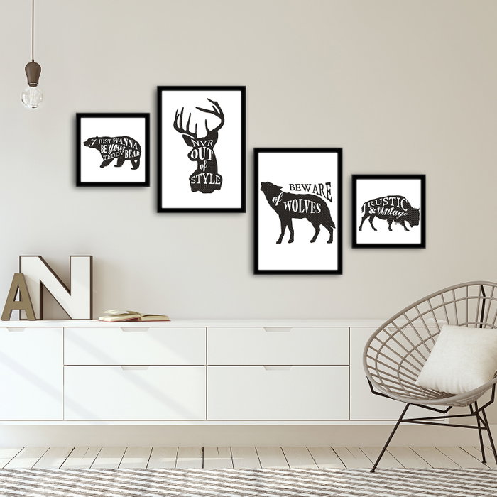 Wallity Cuadro Decorativo 4 Piezas Multicolor